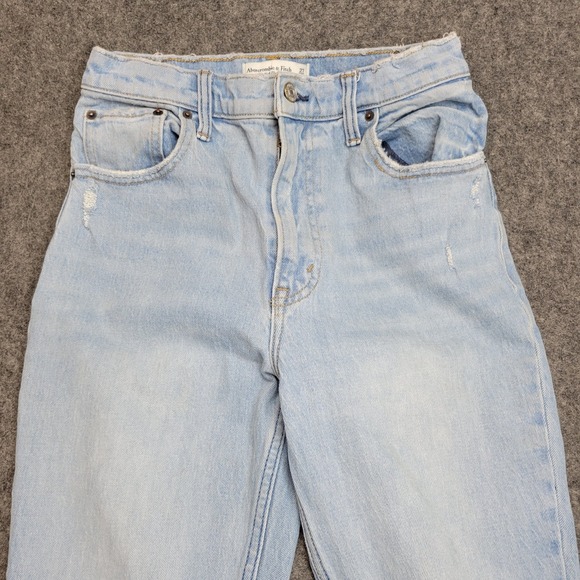 Abercrombie Fitch Jeans Womens 27/4 Blue Ultra High Rise The Kick Flare Y2K - Picture 6 of 14